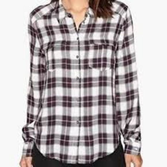 NWOT Paige Mya Plaid Viscose Shirt Top - Picture 1 of 9